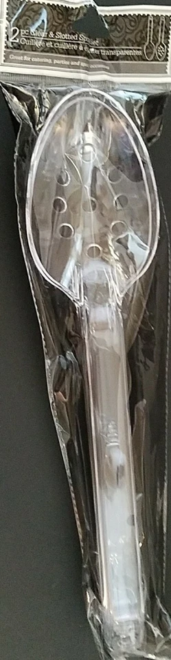 Utensilios de plástico para servir pinzas tenedores cucharas cucharas plata transparente, seleccionar tipo Foto 1 de 1