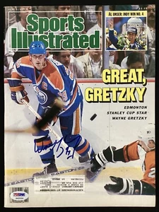 Wayne Gretzky Signed Sports Illustrated 6/1/87 Hockey Oilers HOF Auto PSA/DNA - Picture 1 of 5