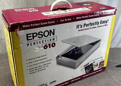 Escáner Epson Perfection 610 en caja al por menor ¡Nunca usado perfecto! Foto 1 de 4