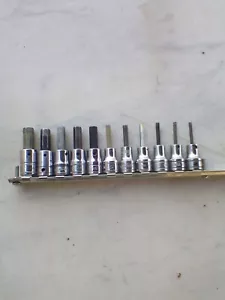 Snap-On 11pc SAE Hex Allen Bit Socket Set 11 pc.-sae & mm - Picture 1 of 7