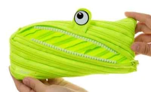 15xZipit® Monster Bag Treat Candy Lolly Birthday Party Gift Loot Bags Sml Lime - Picture 1 of 9