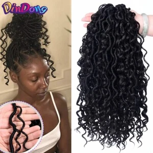 Synthetic Crochet Hair 20/Stands 20inch Curly Braiding Hair Faux Locs Pre Looped - Picture 1 of 22