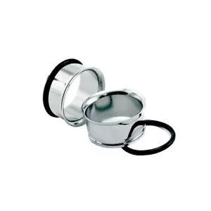 13mm 316L Stainless Steel Single Flared Tunnel Plugs Sold As Pairs Silver 13MM - Picture 1 of 3
