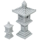 2pcs Mini Pagoda Lanterns for Asian Decor & Zen Garden