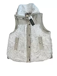 Blank NYC x Free People Women’s Angel Eyes Sherpa Fleece Vest Size XS NWT - Picture 1 of 8