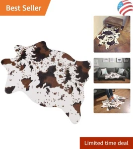 Animal-Themed Cow Print Rug - Cozy Faux Hide for Children's Spaces 29.5x43 - Picture 1 of 10