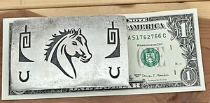 Hopicrafts 1962-1985 Tony Kyasyousie & Sekaquaptewa Hopi Overlay 925 Belt Buckle - Picture 1 of 12