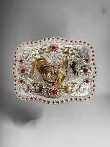 Rooster Western Cowboy Belt Buckle Hebilla Vaquera Rodeo Con Gallo - Picture 1 of 2