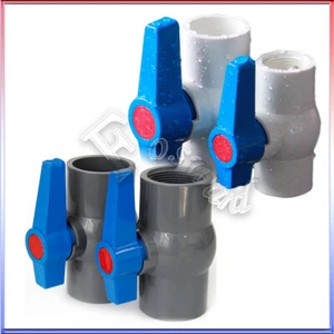 PVC Kugelhahn 20 25 32 40 50 63 mm Modelle Muffe Rohr Fitting Absperrhahn - Bild 1 von 8