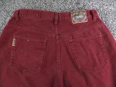 Vintage Gitano Jeans Womens 16S Burgundy Wine Denim Tapered Leg High Waist 31x28 - Image 1 of 4