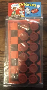 Vintage 1960s NOS Five And Dime Toy CHECKERS SET by Crown - Picture 1 of 3
