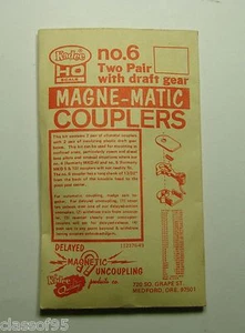 Kadee® ~ HO scale Coupler #6 ~ 2 pair w/draft gear ~ New sealed package  - Picture 1 of 2