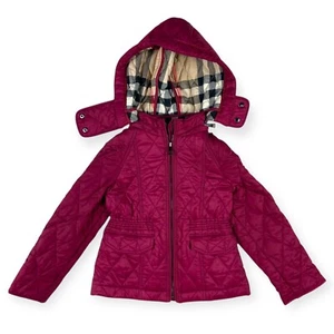 Burberry Girls Toddler Quilted Hooded Jacket 4Y - Picture 1 of 11