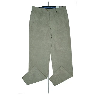 Phönix Herren Stoff Chino Hose Business Samt Relaxed 50 W34 L34 Grau weich NEU - Bild 1 von 4