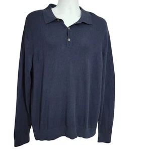 Banana Republic Sweater Mens Size XL Silk Cotton Cashmere Luxury Blend Blue - Picture 1 of 9