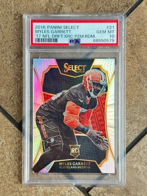 Myles Garrett 2016 Panini Select '17 Draft XRC Prizm Silver Rookie PSA 10 Browns - Image 1 of 2