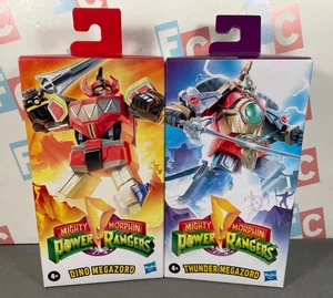 Hasbro Power Rangers Mighty Morphin Dino Megazord Thunder Megazord Figures VHS - Picture 1 of 5