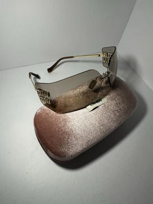 Gafas de sol Miu Miu 54YS Runway doradas marrones Foto 1 de 4