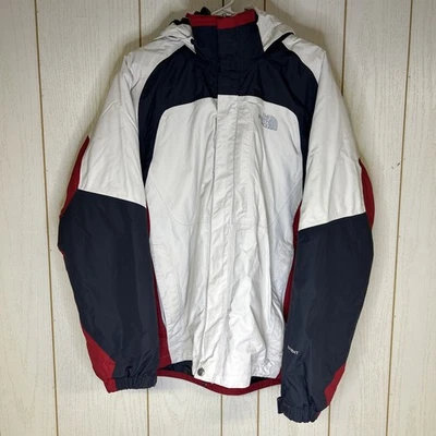 Chaqueta para hombre grande North Face Hyvent Never Stop Exploring roja azul blanca  Foto 1 de 4