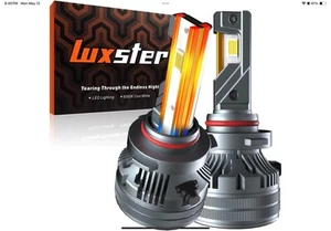 Luxster Punisher 9012/HIR2 LED Light Bulbs 140W 40000LM 6000K White IP68 Pair - Picture 1 of 5