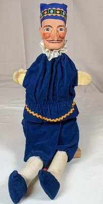 Kasper blau, Original Hohnsteiner Handspielpuppe 9-er Kopf - Bild 1 von 4