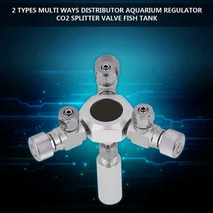 CO2 -Verteiler 2 Typen Aquariumverteiler Aluminiumlegierung CO2 -Regler Für - Afbeelding 1 van 10
