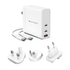 Cargador USB-C Targus HyperJuice GaN 140W PD 3.1 con enchufes de viaje - HJG140WW - Imagen 1 de 5