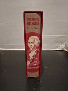 Benjamin Franklin by Carl Van Doren; Illustrated Edition in Slipcase - Picture 1 of 4