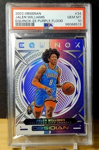 2022-23 Jalen Williams Obsidian Equinox Purple Flood /49 Rookie PSA 10 RC Rookie - Picture 1 of 6