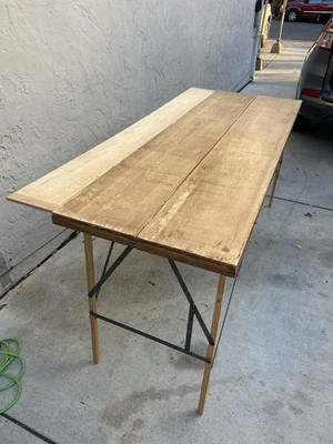 1930s Antique Primitive Warner Tools "Wallpaper Table" with extension - Image 1 of 4