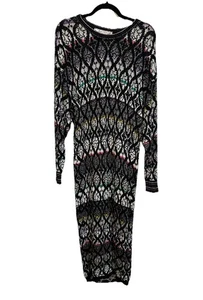 Vintage Neiman Marcus Brenda französischer handgewebter Metallic-Strick Maxi Pullover Kleid 2 - Bild 1 von 24