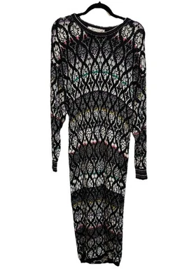 VTG Neiman Marcus Brenda French Hand Loomed Metallic Knit Maxi Sweater Dress 2 - Image 1 of 4