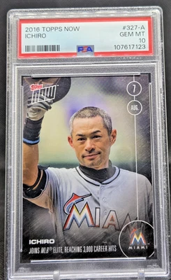 2016 Topps Now #327-A Ichiro Suzuki 3000 HITS PSA Gem MT 10 (JBC2655) - Image 1 of 2