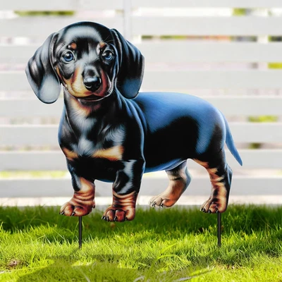 Dachshund Metal Garden Stakes Decorative,Outdoor Garden Dog Decor Stake,Birthday - Image 1 of 4
