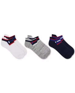 Ralph Lauren POLO Para hombres Americana CORTE BAJO Calcetines, Paquete de 3, Talla GRANDE - Nuevos - Imagen 1 de 1