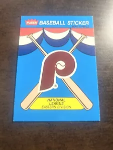 ⚾️1989 FLEER TEAM STICKERS PHILADELPHIA PHILLIES C136 - Picture 1 of 12