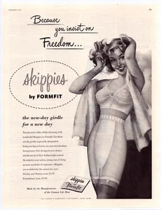 Print Ad Formfit Skippies Girdle 1955 Pretty Girl GGA Pin Up 13.5"x10.5" - Picture 1 of 1