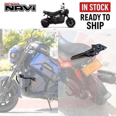 COMBO HONDA NAVI BARRA DE CHOQUE NEGRA DESLIZANTE Y BARRA TRASERA Foto 1 de 4