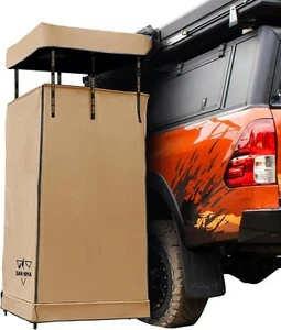 Tenda Doccia Laterale Auto con Tetto e Luce LED - Impermeabile Bagno Portatile - Foto 1 di 9