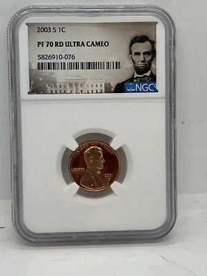 2003 S Lincoln Penny ***** TOP POP..1C NGC PF70 RD Ultra Cameo #958 - Image 1 of 4