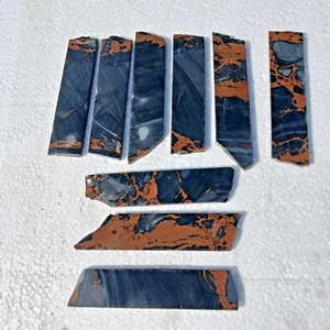 9 180 x 45 mm LOSA NATURAL MULTI OBSIDIANA PREFORMAS PARA CUCHILLO DE CORTAR PUNTA DE FLECHA - Imagen 1 de 4