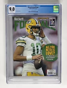 2023 Beckett Football Price Guide Magazine Vol 36 No 7 Jordan Love CGC 9.0 - Picture 1 of 2
