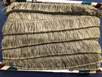 Conso Decorative 1 3/4” Poly Knit Brush Fringe 2 Tone Green 14 Yards - Image 1 of 4