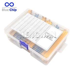 2600/1300/650pcs 1/4W 1/8W 1/2W 1W 2W 1% Metal Film Resistor Kit 130 Values Set - Picture 1 of 7