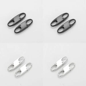 8 Pcs Black Zipper Lock Clip Silver Anti Theft Bag Fix Zip Puller Backpacks - Picture 1 of 12