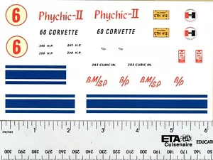 Revell, 1960 Corvette Original Decals Only Not A Kit Phychic-2 - Picture 1 of 1