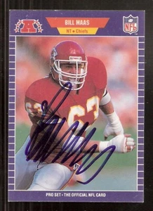 Autogramm 1989 Pro Set Bill Maas Kansas City Chiefs Pittsburgh Panthers - Bild 1 von 1