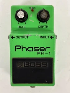Vintage Boss PH-1 Phaser Guitar Pedal Silver Screw Japan Long Dash Black Label - Picture 1 of 2