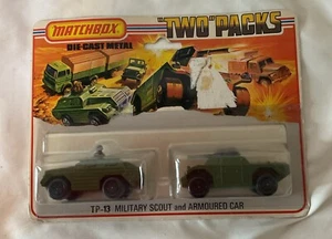 Matchbox Lesney Two Packs TP-13 Military Scout & Armoured Car Sealed VTG 1975 - Picture 1 of 8