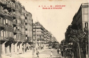 Spagna vecchia cartolina Barcellona Tram (1352) - Foto 1 di 2